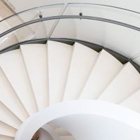 glass staircase top view