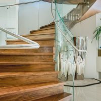bent glass staircase