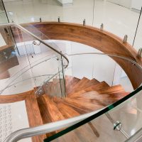 spiral staircase glass