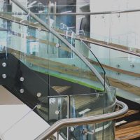 BP Head Office Staircase complex curved glass staircse