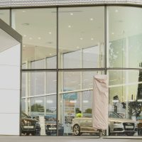 Ebbet Audi glass facade