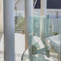 Retrofi Curved Bay Windows - Frameless Glass Balustrades