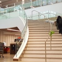 Suffolk County Community College glass staircase