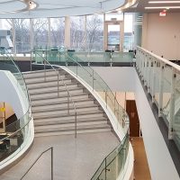 Suffolk County Community College curved glass wide view