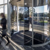 revolve glass door