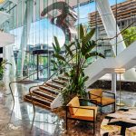 bent glass staircase