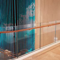 Tiffany curved balustrade glass